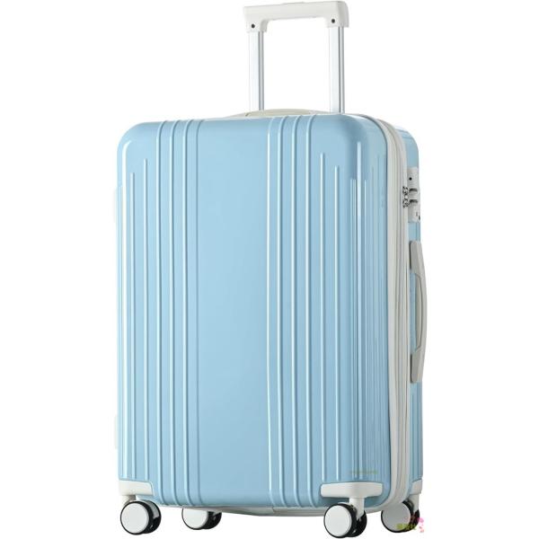 スーツケース キャリーケース 超軽量 拡張機能付 静音 キャリーバッグ 4~7泊 suitcase ...