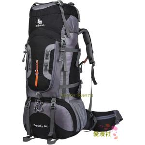 登山バッグ 80L 登山リュック 大容量 バックパック 防水 リュックサック ザック 多機能 収納性 超軽量 通気 男女兼用 ハイキング｜store-kaeru