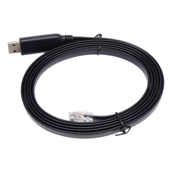 KAUMO CONSOLE(RJ45) USB変換 コンソールケーブル (ブラック 2.0m FTD...