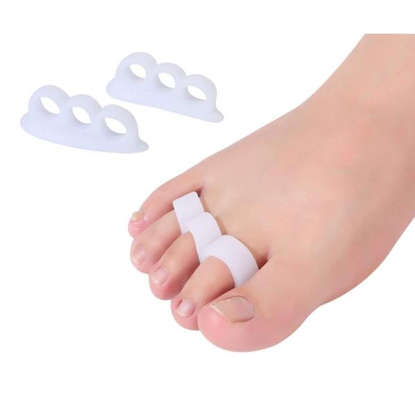 Lumiele 足指セパレーター 両足用 浮き指 ハンマートゥ フリーサイズ 男女兼用 (白)