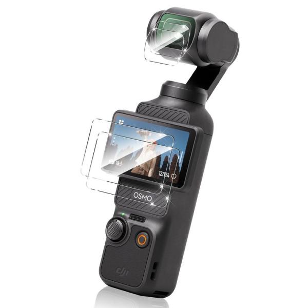 ohyes DJI OSMO Pocket 3 フィルム 強化ガラス2枚 + カメラフィルム2枚4枚...