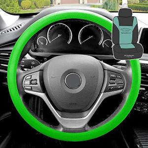 FH Group FH3001 Silicone Snake Pattern (Massaging Grip) Steering Wheel Cover, Green- Universal Fit for Cars Trucks and SUVs　並行輸入