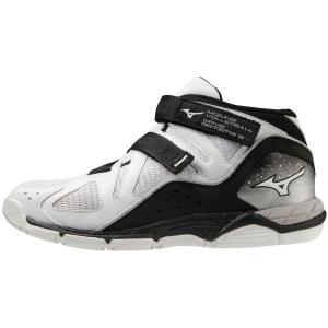 ミズノ MIZUNO WAVE ARTEMIS 5 WIDE バレーボール シューズ ミドルカット ハイカット レディース ホワイトxブラック V1GC225857 送料無料