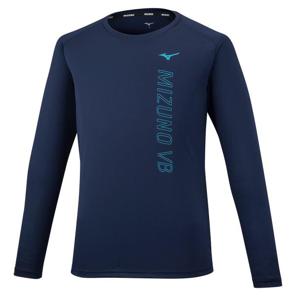 ミズノ MIZUNO BASICプラクティスシャツ バレーボール 長袖プラクティスシャツ ドレスネイ...