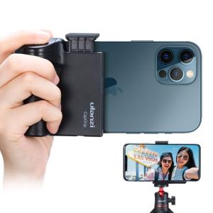 Ulanzi Bluetooth スマホグリップ スマホシャッター カメラグリップ スマートフォンホルダー 持ちやすい 自撮り用 スマホホル