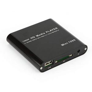 超ミニサイズマルチメディアプレーヤー ブラック HDMI端子搭載 簡単接続 SDカード・USBメモリー再生可 HDD接続可 FMTHDMD2｜store-ocean