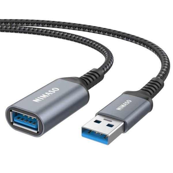 NIMASO USB 延長 ケーブル USB3.0規格 1.0m タイプAオス - タイプAメス U...