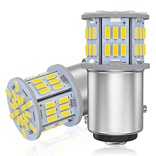 12V-24V 車用 S25ダブル球 ホワイト BAY15D P21/5W LEDバルブ 汎用 超高...