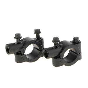 ノーブランド品オートバイ スクーター用 ハンドルミラー クランプ取付 ブラケット 10mm （黒色） 1組｜store-ocean