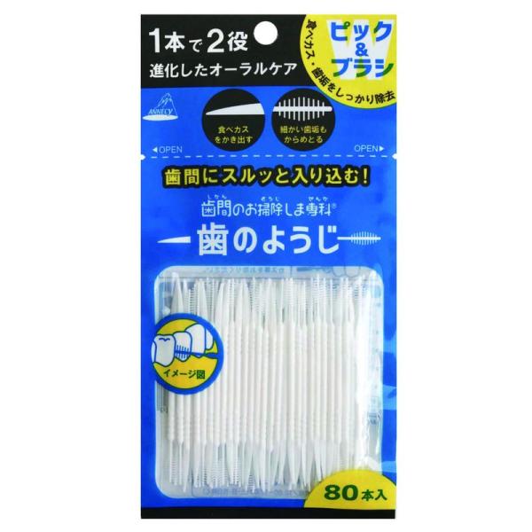 アヌシ 歯間のお掃除しま専科 歯のようじ OB-807 80本入 4544434510989