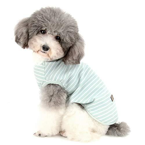 ZUNEA ペット 犬服 Tシャツ 夏 ボーダー柄 ベスト 涼しい 小型犬 柔らかい 綿製 タンクト...