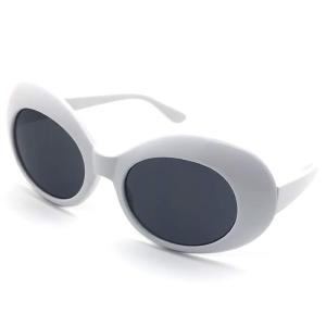 70's DESIGN OVAL SUNGLASS(デザインオーバルサングラス）(WHITE × BLACK)｜store-ocean