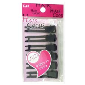 貝印 ヘアグッズ ダブルピン 6P ブラック H...の商品画像
