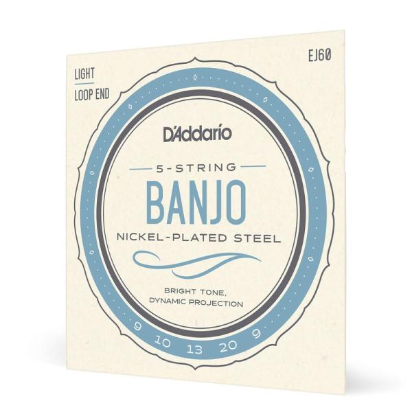 D&apos;Addario ダダリオ バンジョー弦 ニッケル Light 5弦 .009-.020 EJ60...