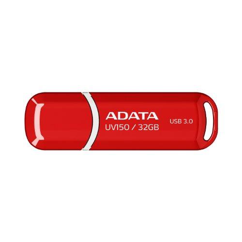 ADATA USBメモリ 32GB USB3.0 キャップ付 レッド AUV150-32G-RRD