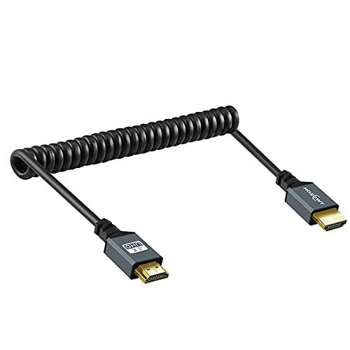 Twozoh HDMI to HDMI ケーブル カール加工, HDMI ケーブル ストレッチスプリ...