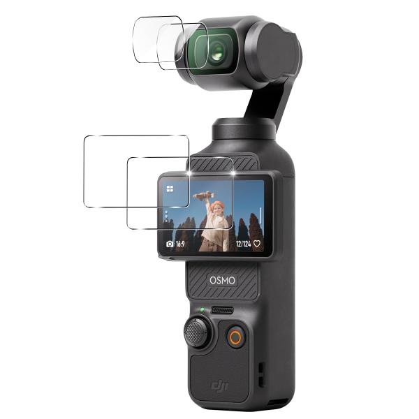 2+2枚セット 用 DJI OSMO Pocket 3 ガラスフィルム 2枚 DJI OSMO Po...