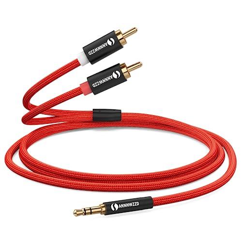 ANNNWZZD RCA 3.5mm 変換, 3.5mm RCAオーディオケーブルAVセレクタ PC...