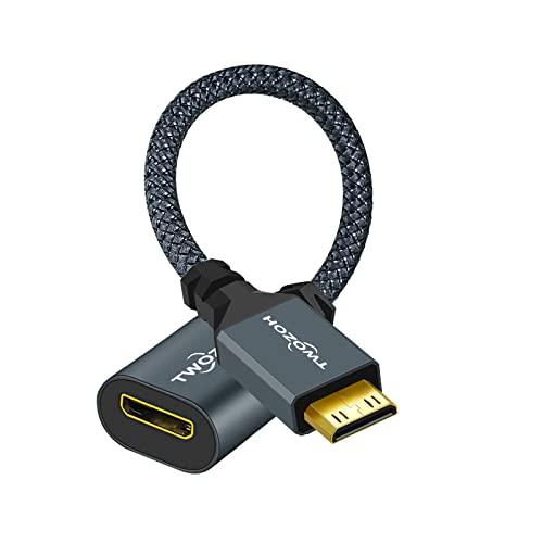 Twozoh Mini HDMI to Mini HDMI変換アダプタ Mini HDMI(オス)-...