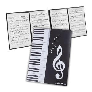 楽譜ファイル 4面 A4サイズ 書き込みできる 6枚収納可 反射しない 4ページ展開 譜面 作曲 レッスン ファイル カバー ピアノ 電子ピ｜store-ocean