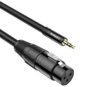 3.5mm to xlr NIMASO 3.5mm (オス) to XLR (メス) 変換ケーブル アンバランス接続 マイクケーブル xlr｜store-ocean