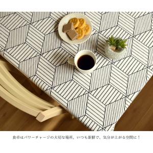テーブルクロス 北欧 布 正方形 約130×1...の詳細画像1