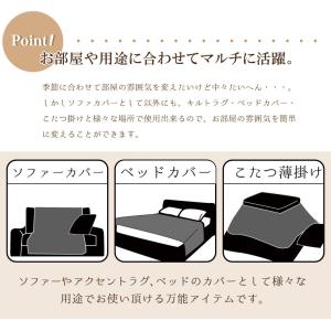 マルチカバー 長方形 2枚セット ソファ 洗え...の詳細画像5