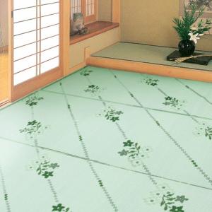 ラグ 10畳 カーペット ラグマット 夏 五八間10帖 352×440cm 上敷き 畳の上に敷くもの おしゃれ 涼しい い草風 上敷き PPカーペット 日本製 流水 カーペット