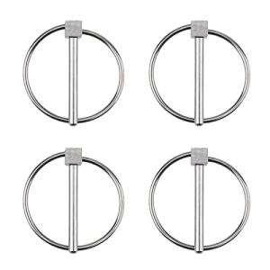 INCREWAYリンチピン, 4PCSステンレス鋼丸型安全ピンロックピン保持ピンリンチピン品揃えキットファームトラクター用ヒッチクリップ