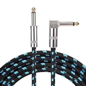 DanYun ギターシールド 1m 3m 5m ギターケーブル SL型 6.35mm シールドケーブル 生地編み ギター ベース キーボード 電子ドラ