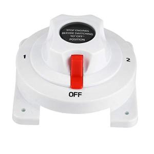 Qii lu バッテリースイッチ 12-36V BOTH/Off ボート/RV/キャラバン/ヨット用 デュアルバッテリーアイソレーターセレクタースイッ