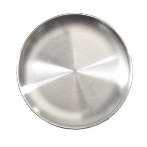 Aduson ステンレス トレイ 円形 シルバー 26cm