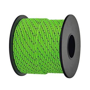 Brotree パラコード 2mm 反射材入り 3芯 ボビン巻型 テント ロープ ガイライン 耐荷重90kg DIY編む用 キャンプ サバイバル アウ