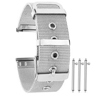 SEURE時仕クラシック ミラネーゼ 腕時計用ベルト ステンレス鋼 メッシュ ベルトメタル ブレス バンド 防水 ピンバックルイージークリック 18m