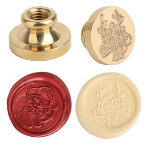 Sitengle シーリングワックス スタンプ ヘッドのみ 2個セット シーリングスタンプ ヘッド 真鍮製 ワックスシールスタンプ 封蝋 スタンプ ク