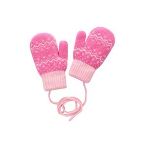 eipatu 手袋 キッズ ニット グローブ 子供用 女の子 ミトン手袋 紐付き 赤ちゃん 3-6歳に向け 冬物 あったか 雪遊び ボア付き 防寒 通