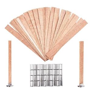 Homankit DIYキャンドル用芯 木製の芯 50本 130mm*13mm