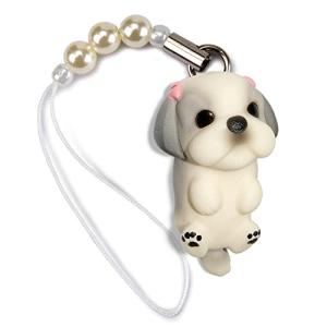 ペットラバーズ 犬種 Dog 92 Shih Tzu シーズー シルバーホワイト ビーズ ストラップ DN-5003