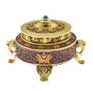 DeepGreenForest お香立て おしゃれ お香たて お香 受け皿 コーン 香炉 アンティーク 雑貨 線香立て 真鍮 パープル