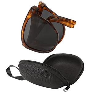 belplanet 折りたたみサングラス サングラス UVカット ブルーライトカット 偏光レンズ レディース コンパクト メガネケース付き   (べっ