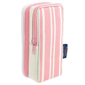 ニッケン文具 タテヨコ ペンケース Poplette ストライプ チェリーピンク PLPS-PK