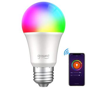 ゴウサンド WiFiスマート電球 スマート LED電球 ランプ マルチカラー E26 調光 調色 調光器対応 Goo