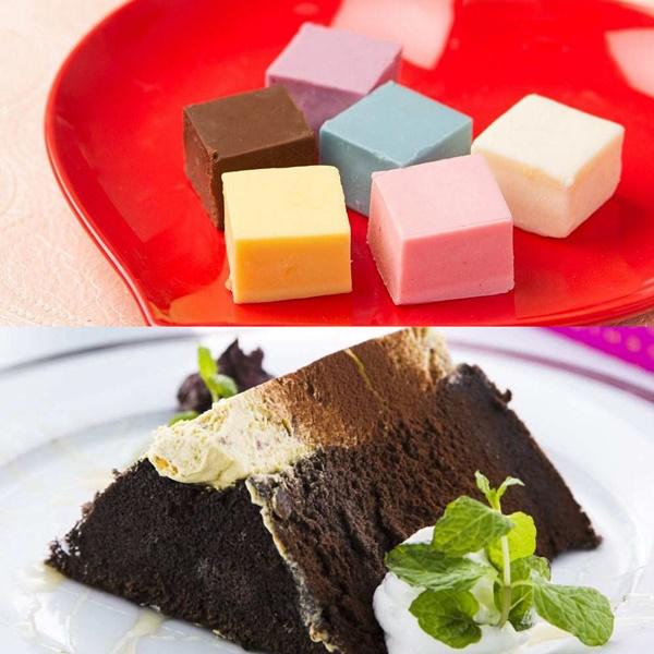 カラフル ショコラ キューブ チョコレート シフォンケーキ  スイーツ