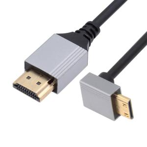 NFHK 90度上向き角度付きミニHDMI 2.1 超薄型HDTVケーブル 8K 4K ハイパースーパーフレキシブルスリムコード タイプAか