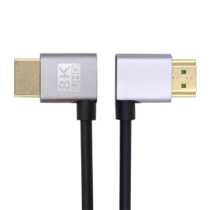 xiwai HDMI 2.1 Type-A 超薄型HDTVケーブル 8K 4K ハイパーフレキシブル スリムコード 左角度から左角度 90度