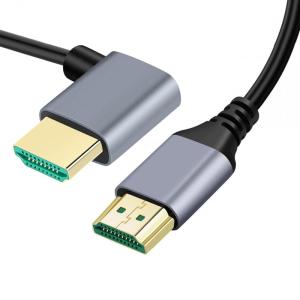 CYケーブル HDMI 2.1 超薄型HDTVケーブル 8K 4K ハイパーフレキシブル スリムコード 直角 90度 Type-A オス -
