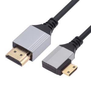 NFHK 90度左角度ミニHDMI 2.1 超薄型HDTVケーブル 8K 4K ハイパースーパーフレキシブルスリムコード タイプAからタイプ