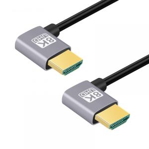 CY ケーブル HDMI 2.1 超薄型 HDTV ケーブル 8K 4K ハイパースーパーフレキシブル スリムコード 左角度 - 左角度 9