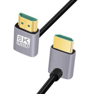 CY ケーブル HDMI 2.1 超薄型 HDTV ケーブル 8K 4K ハイパースーパーフレキシブル スリムコード 上向き角度付き 90