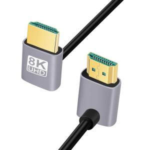 CY ケーブル HDMI 2.1 超薄型 HDTV ケーブル 8K 4K ハイパースーパーフレキシブル スリムコード ダウンアングルからダウ